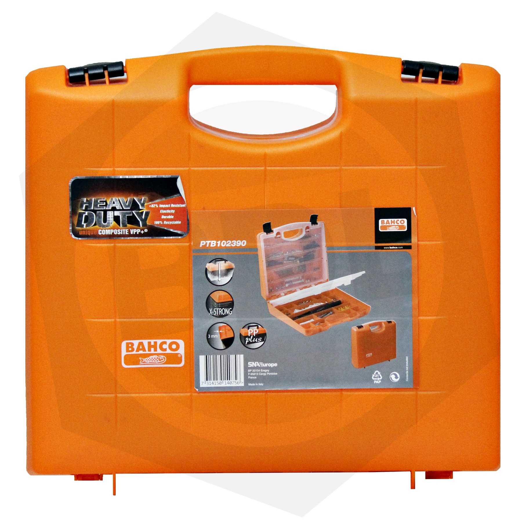 Bahco 960100030 Boîte à Outils En Métal 500 X 210 X 190 Mm