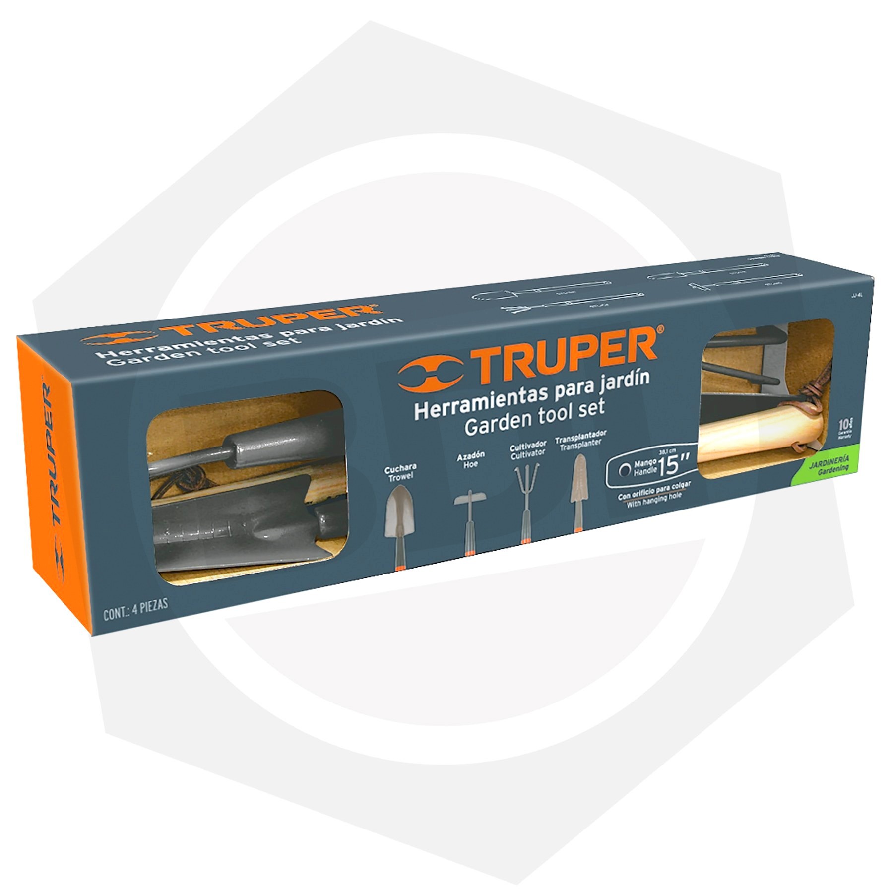 Juego de Jardín Truper JJ4L 4 Piezas Bulonera del Litoral Ferretería