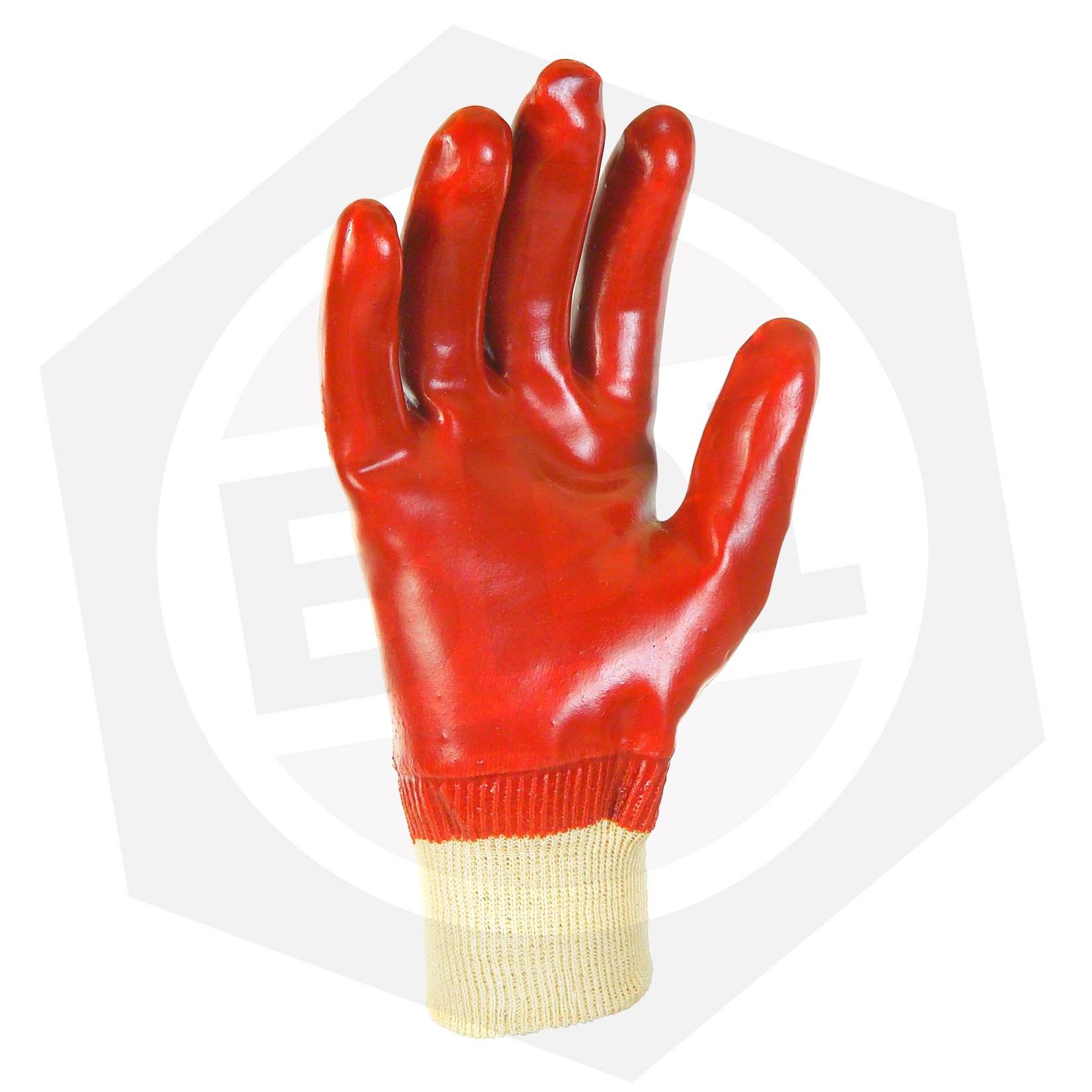 Guante PVC Dorso Textil Rojo GAMISOL 123VR