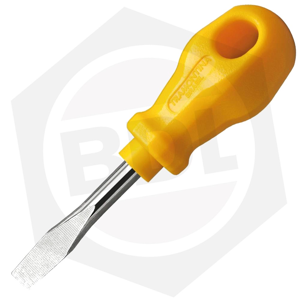 Destornillador Corto Plano Master Amarillo Tramontina - Bulonera del  Litoral Ferretería