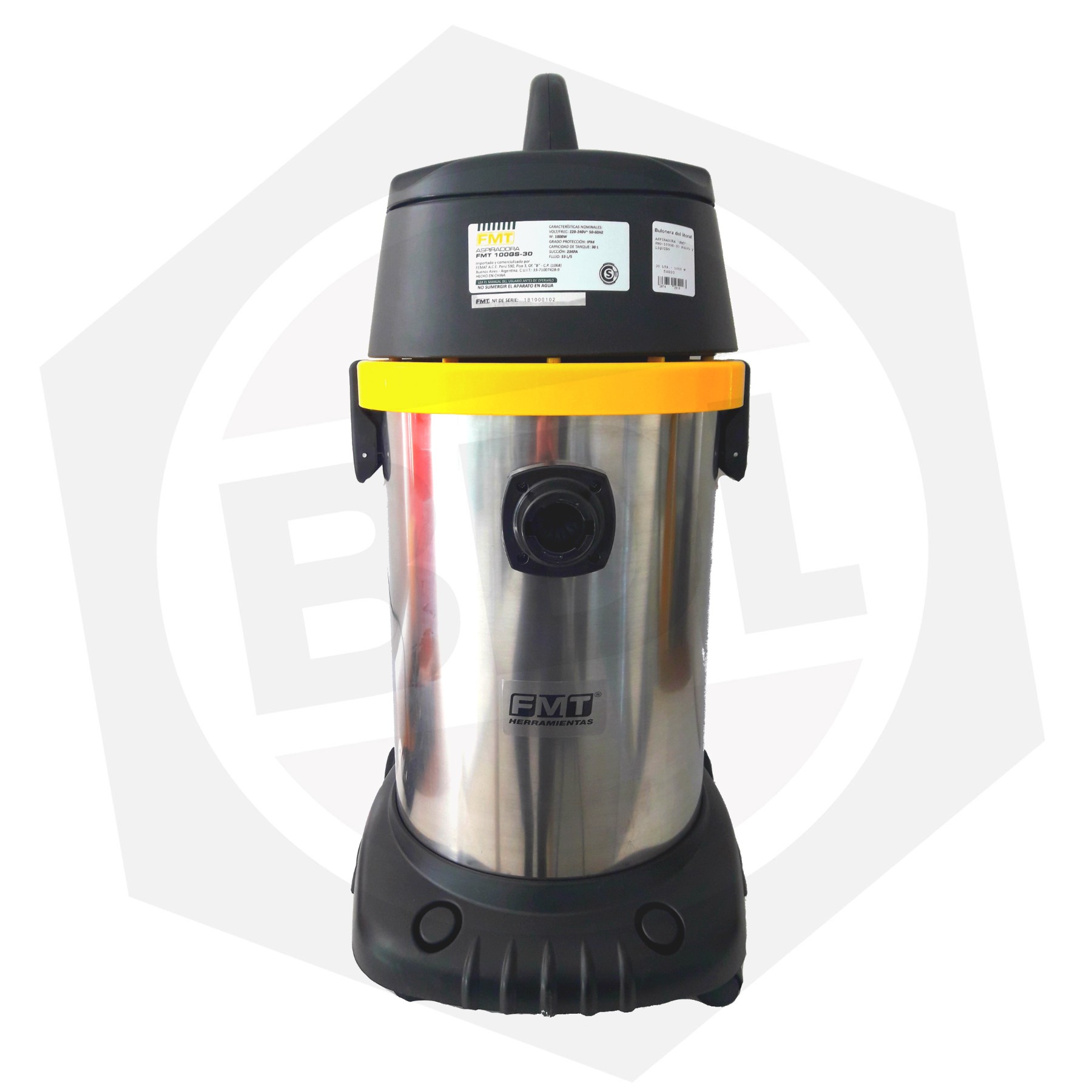 Aspiradora FMT PRO-100GS-30 - Polvo / Líquido / 30 L