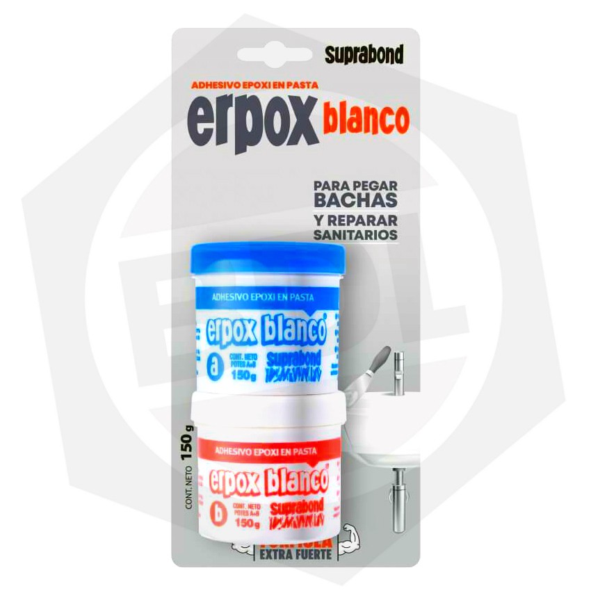 Adhesivo Epoxi en Pasta Suprabond ERPOX - 150 g / BLANCO