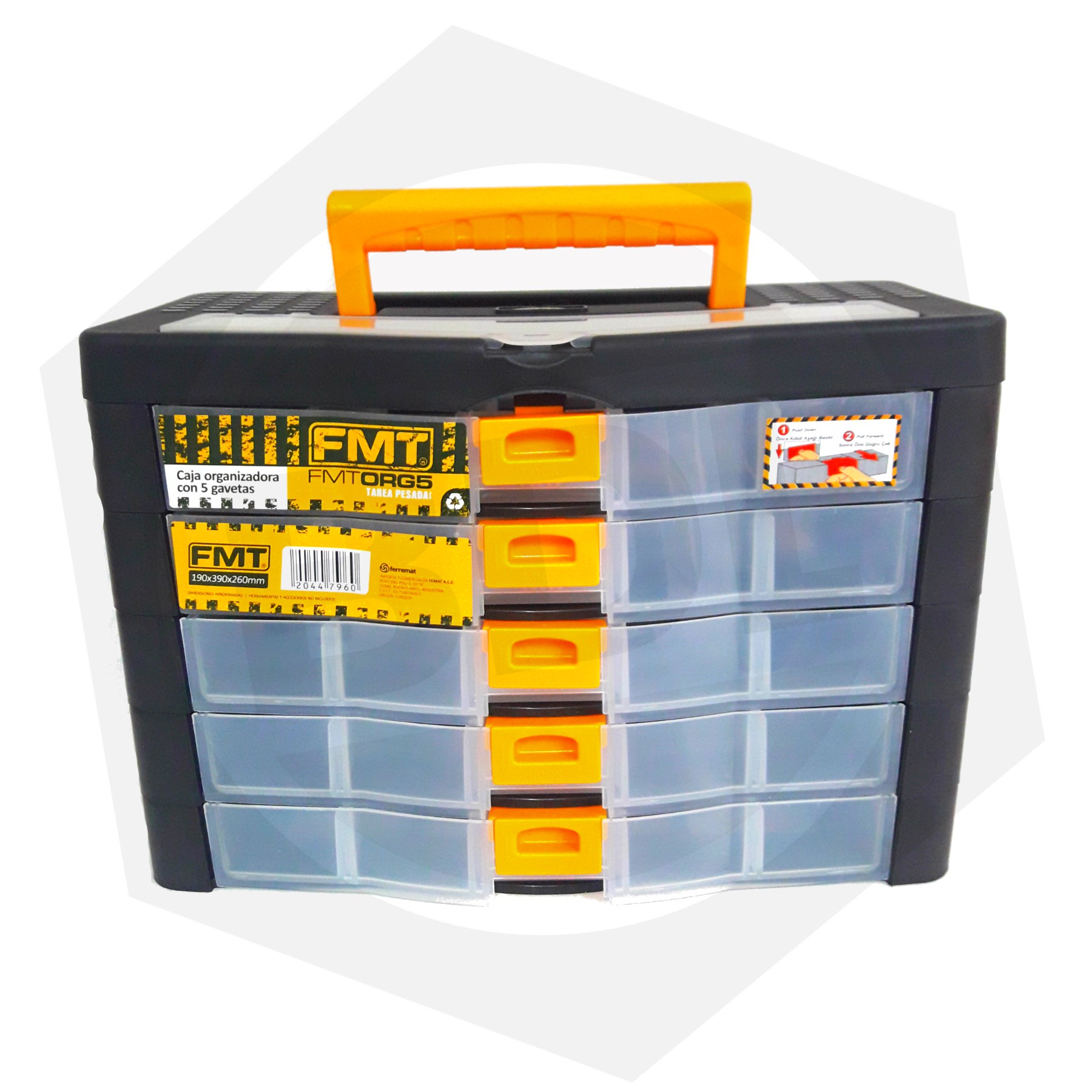 Caja Organizadora Plástica FMT ORG5 Bulonera del Litoral Ferretería