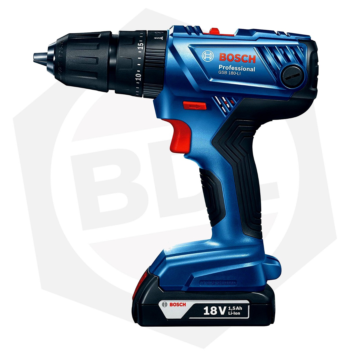 Taladro Atornillador Bosch GSB 180-LI con Percutor - 18 V / 1 Batería -  Bulonera del Litoral Ferretería