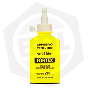 Adhesivo Vinílico FORTEX A-20 Extra - 200 g / Pote con Pico