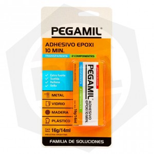 Acero Epoxi Pegamil 10 Minutos - 14 ml / TRANSPARENTE