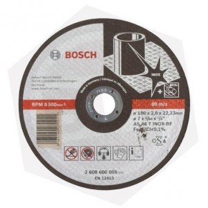 Disco de Corte Plano Eco Metal Inox Bosch - 180 x 1.6 mm 